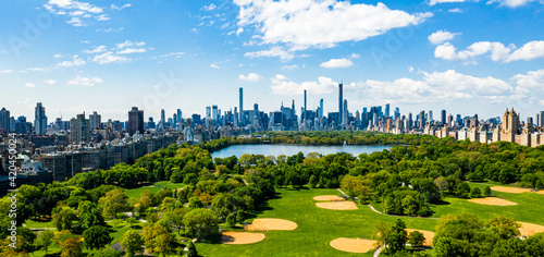 Canvas Print Central Park aerial view in Manhattan, New York.