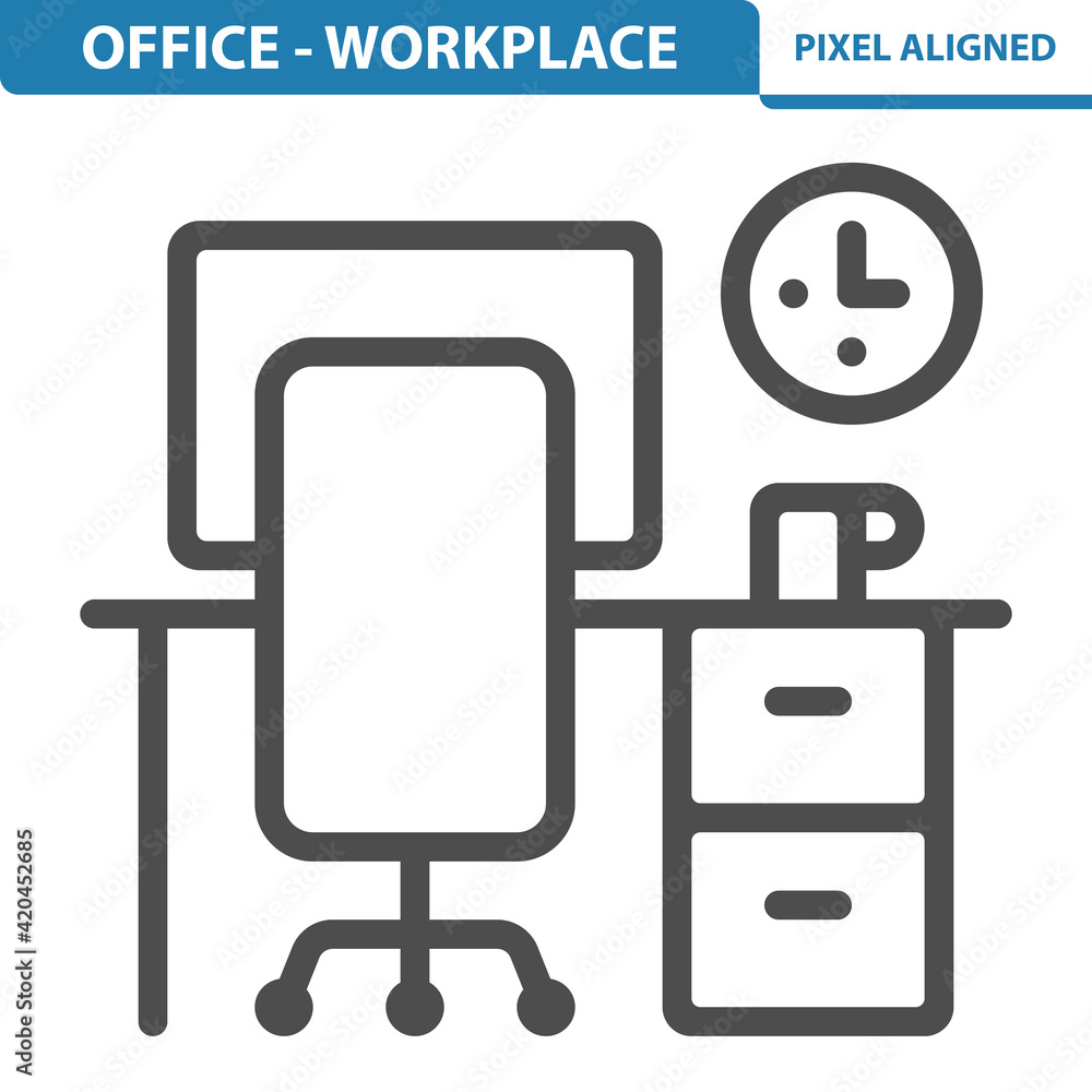 Office, Workplace, Cubicle Icon