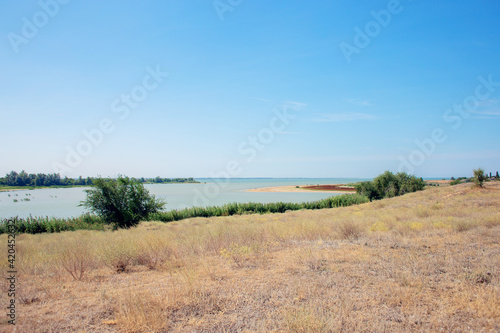 River View. Arid landscape, Russian steppes.