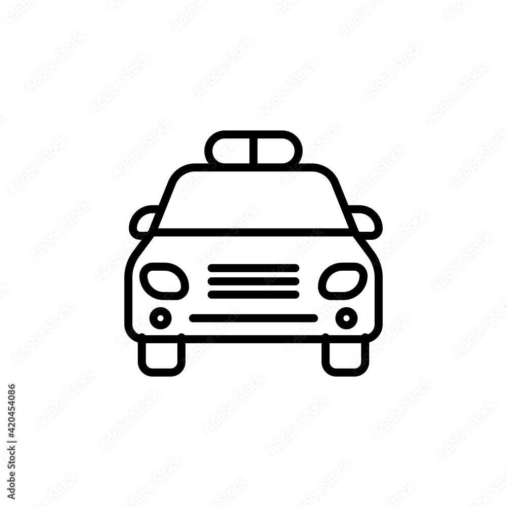 Police Car icon in vector. Logotype