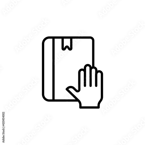 Honesty Oath Gesture icon in vector. Logotype