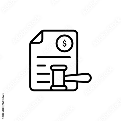 Tax Law icon in vector. Logotype