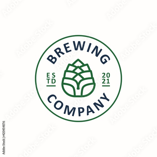 label Brewing Logo Design template