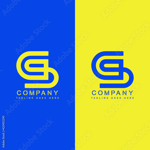 Letter G S D logo design Free Vector. 