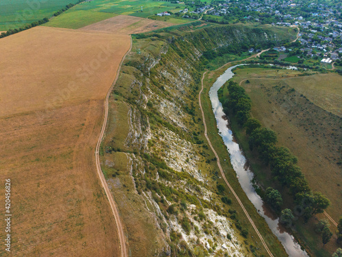 view on river on foot of hill