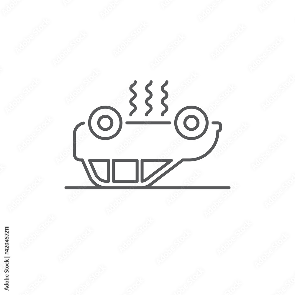 overturned car vector icon filled flat sign for mobile concept and web design car accident glyph overturned car vector icon filled flat sign for mobile concept and web design car accident glyph