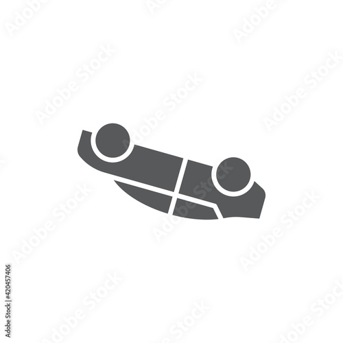overturned car vector icon filled flat sign for mobile concept and web design car accident glyph