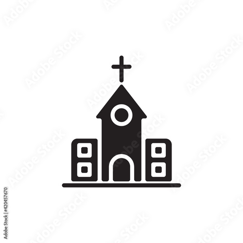 Church icon in vector. Logotype