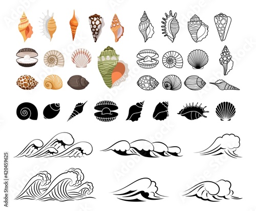 Sea icons collection