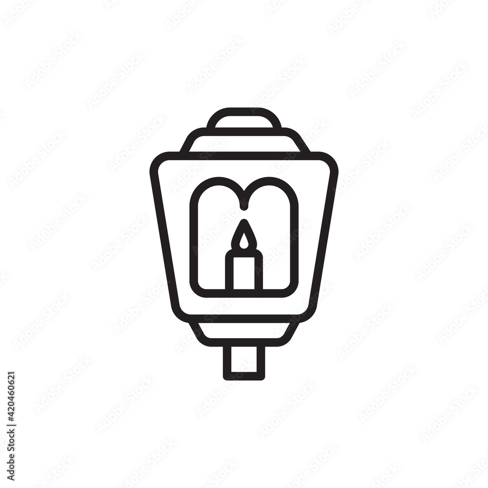 Lamp icon in vector. Logotype