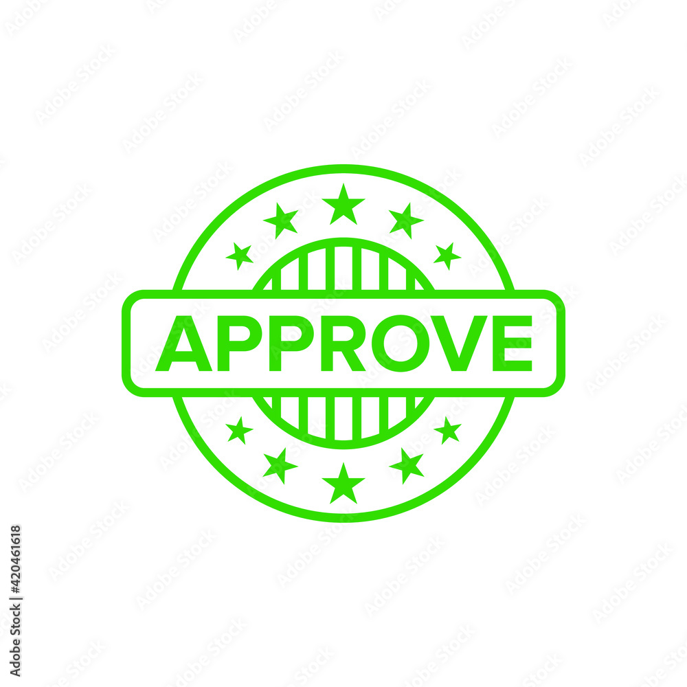 approved rubber stamp vector
