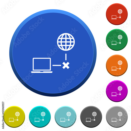 Offline laptop beveled buttons