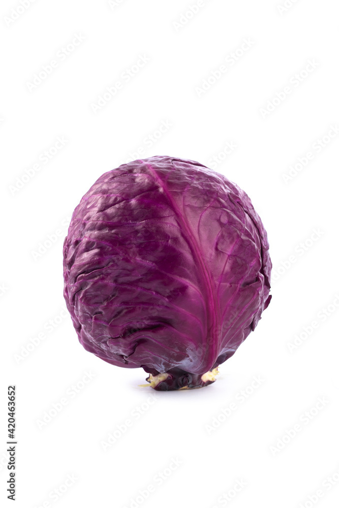 Red cabbage on white background Red cabbage on white background
