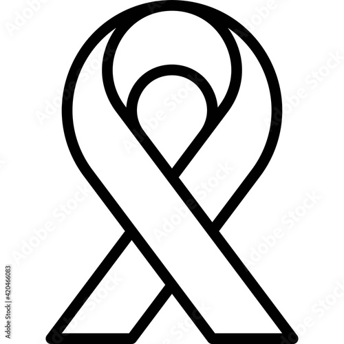 Awareness ribbon icon, Feminism related vector