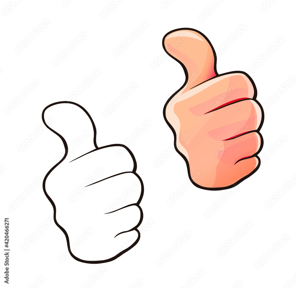 Gesture Ok. Arm sign okay. Isolated on white background. Eps10 vector illustration. Gesture Ok. Arm sign okay. Isolated on white background. Eps10 vector illustration.