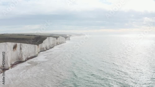 Wallpaper Mural Drone shot along beautiful white chalk cliffs South England Torontodigital.ca