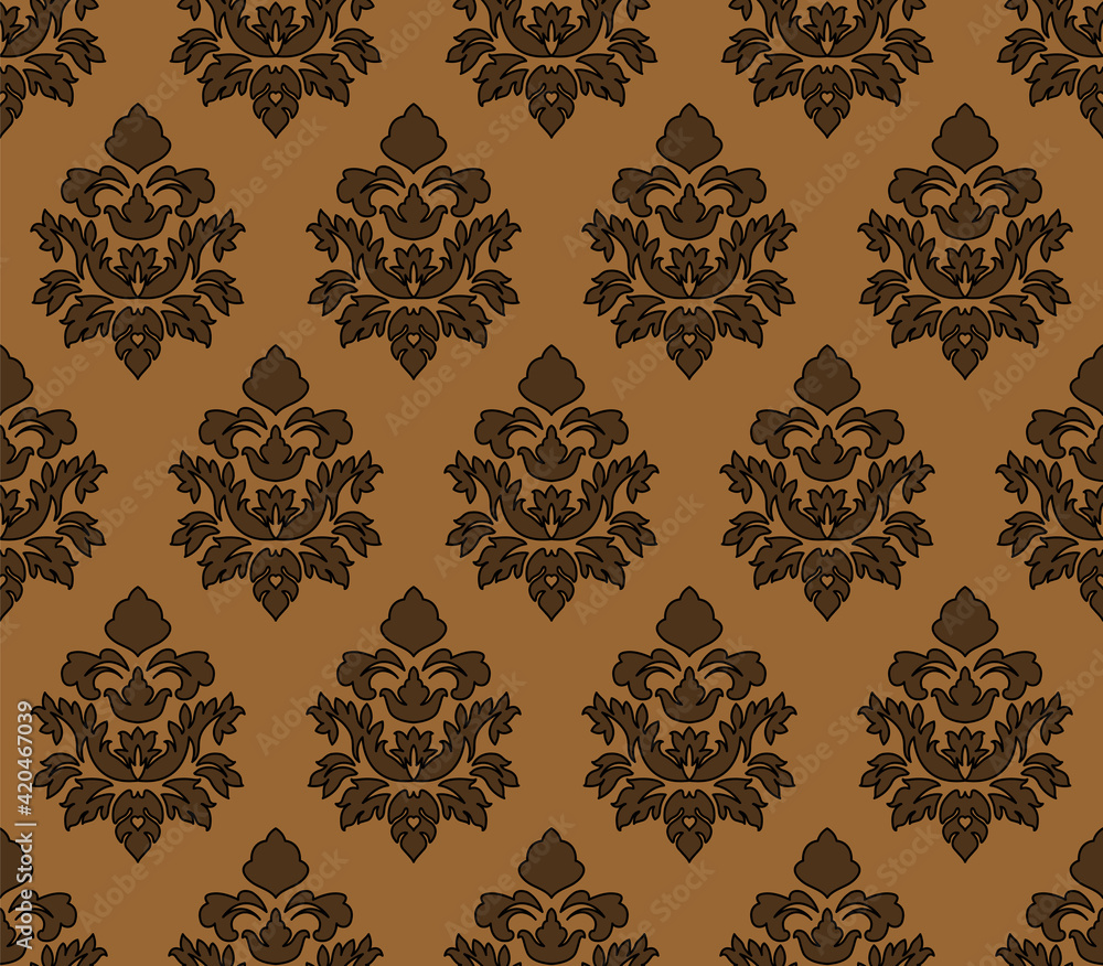 Damask Seamless Outline Pattern Damask Seamless Outline Pattern