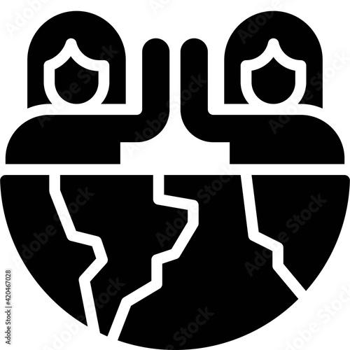 Women doing high five icon, Feminism related vector