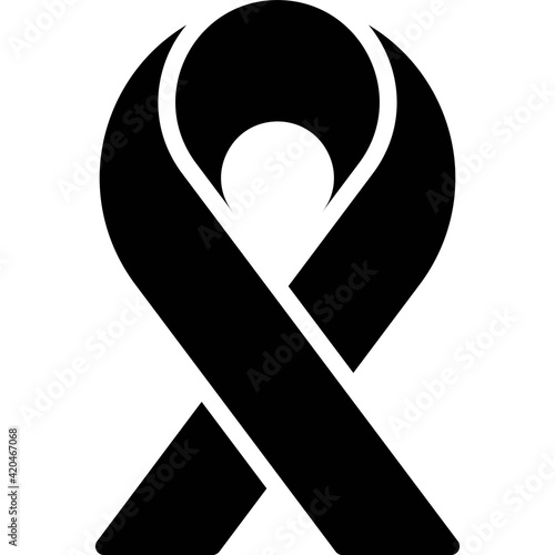 Awareness ribbon icon, Feminism related vector