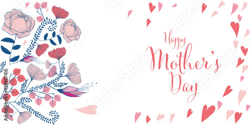 Love floral illustration