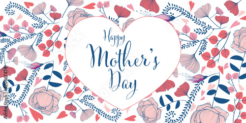 Love floral illustration