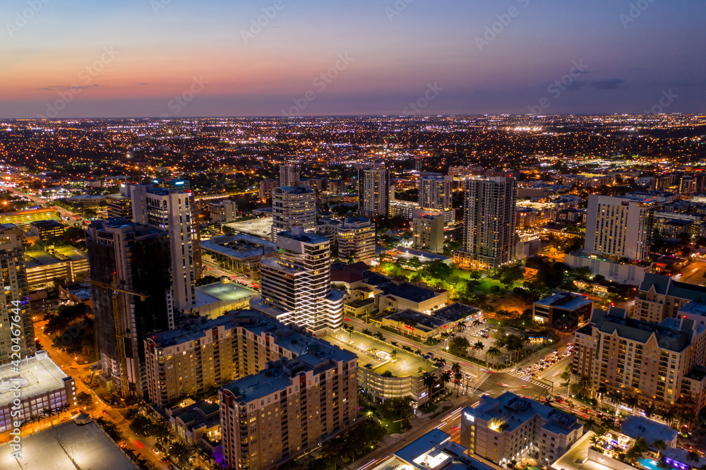 Aerial photo Downtown Fort Lauderdale FL