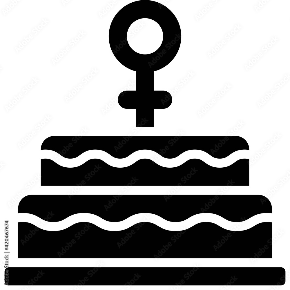 Cake icon, Feminism related vector Cake icon, Feminism related vector