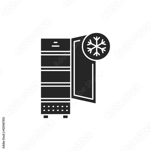 Freezer cold color line icon. Household equipment.