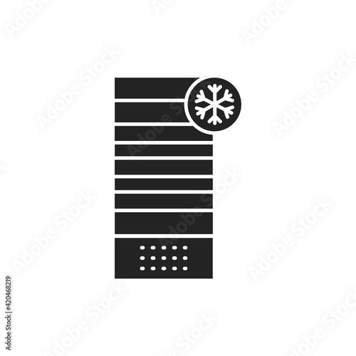 Freezer cold color line icon. Household equipment.