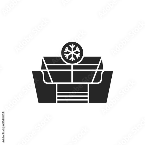 Freezer cold color line icon. Household equipment.