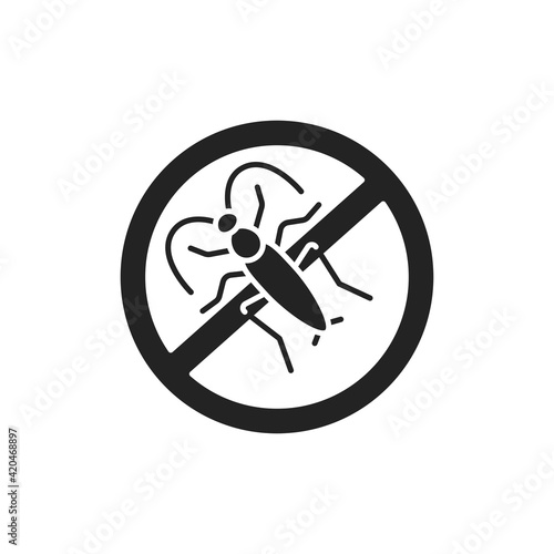 No pests color line icon. Pictogram for web page, mobile app, promo.