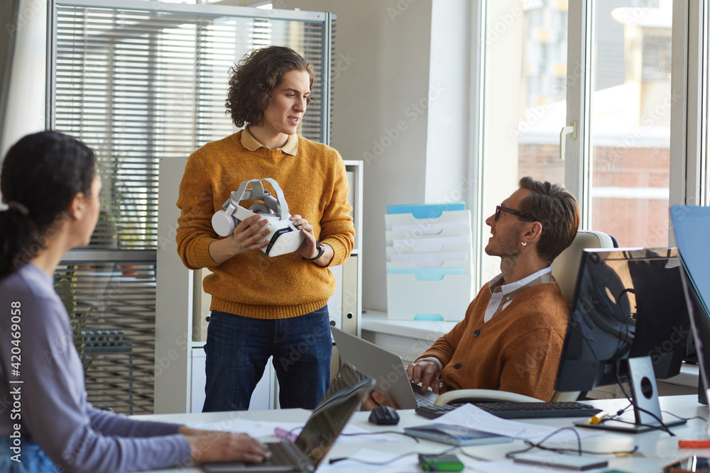 Fototapeta premium IT Development Team Working on VR Project