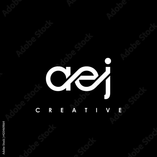 AEJ Letter Initial Logo Design Template Vector Illustration