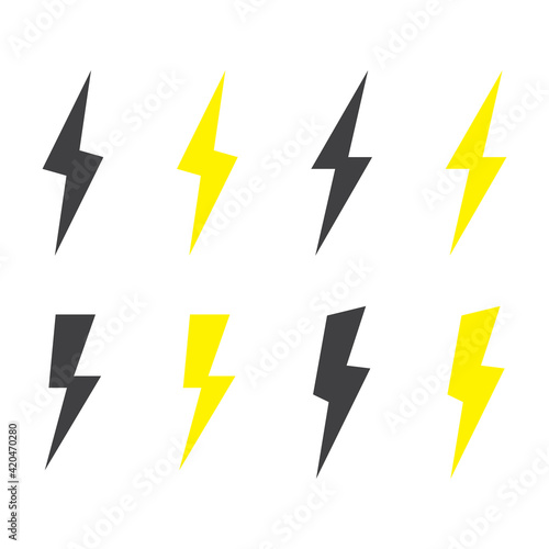 Lightning icon set