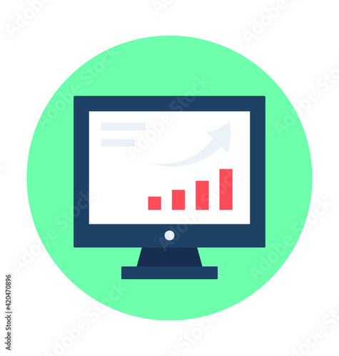 Seo Graph Vector Icon