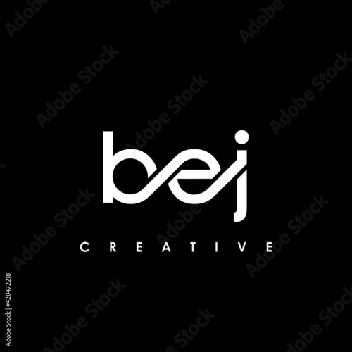 BEJ Letter Initial Logo Design Template Vector Illustration