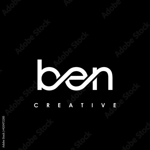 BEN Letter Initial Logo Design Template Vector Illustration