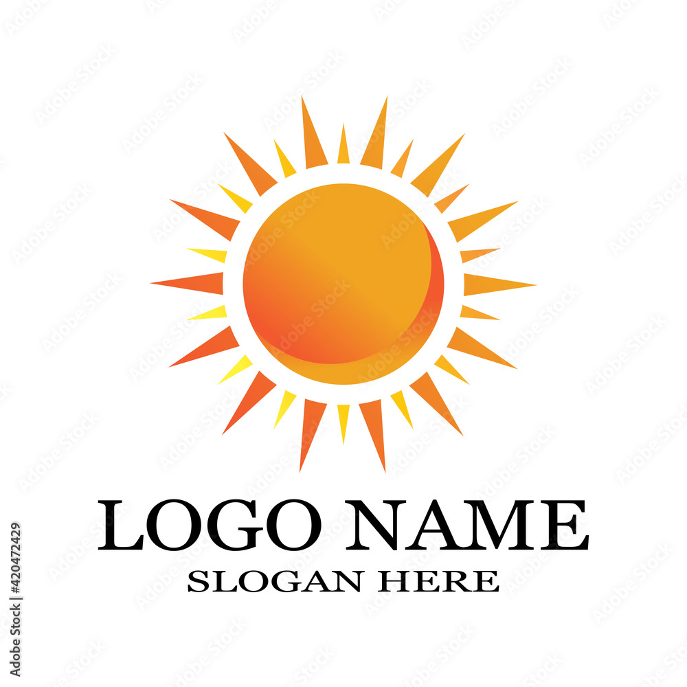 Fototapeta premium Sun Vector illustration Icon Logo Template design