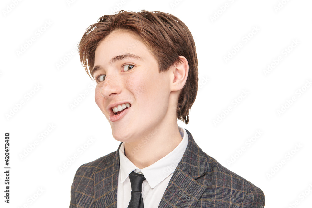 boy makes funny face boy makes funny face