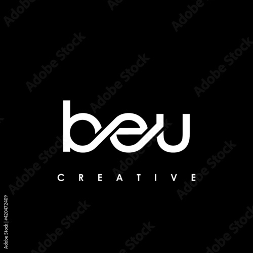 BEU Letter Initial Logo Design Template Vector Illustration