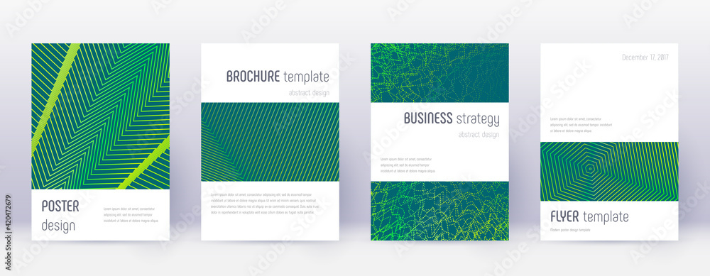 Art business card. Abstract lines modern brochure template. Vibrant gradients geometry on vibrant gradients background. Admirable cover, brochure, poster, book etc.