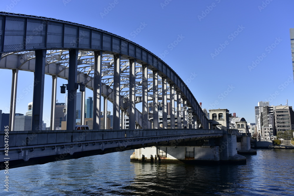 Naklejka premium 冬の隅田川