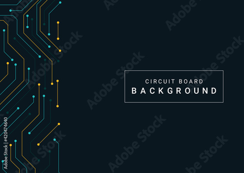 Electronic circuit board close up. Motherboard digital chip. High-tech technology background
