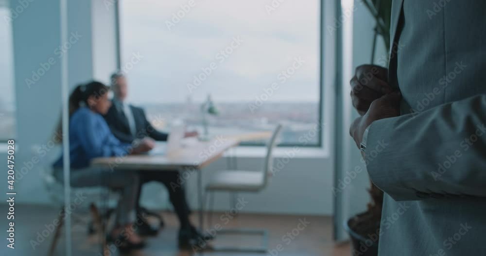 Handsome young African man at job interview Handsome young African man at job interview