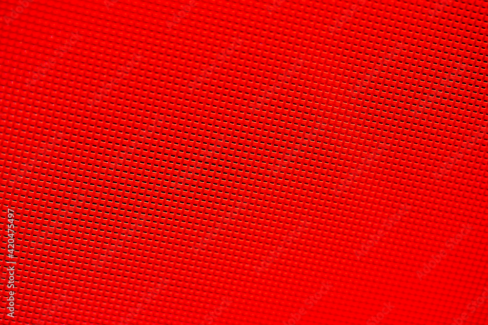 plastic mesh with small cells, red color, background, texture plastic mesh with small cells, red color, background, texture