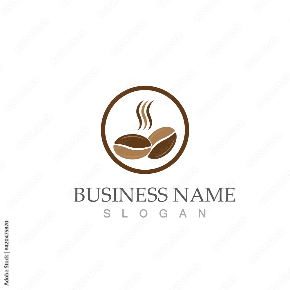 coffee bean icon vector