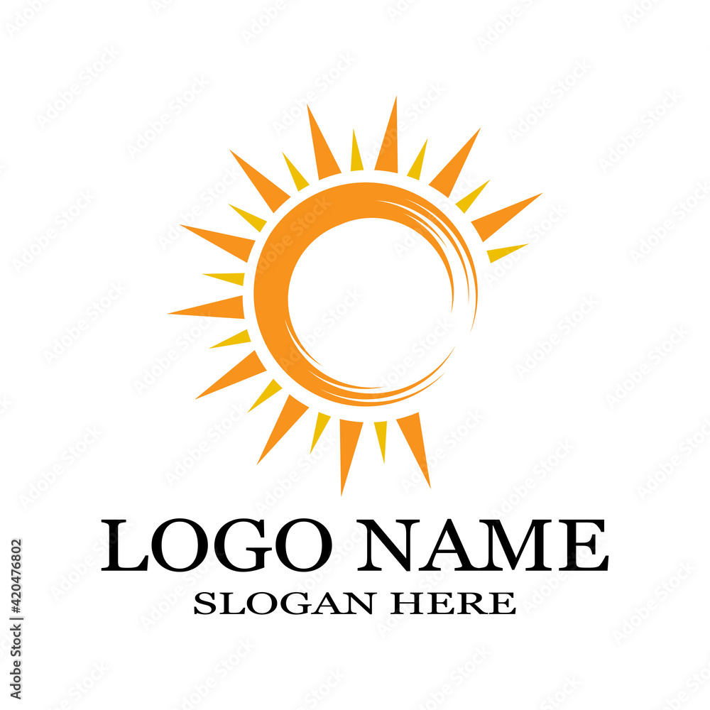 Fototapeta premium Sun Vector illustration Icon Logo Template design