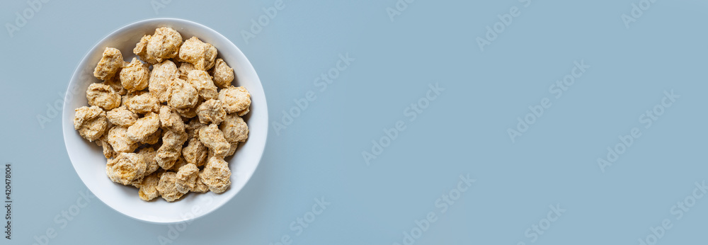 soy meat seitan raw pieces ready to cook snack healthy meal copy space food background image vegan or vegetarian 