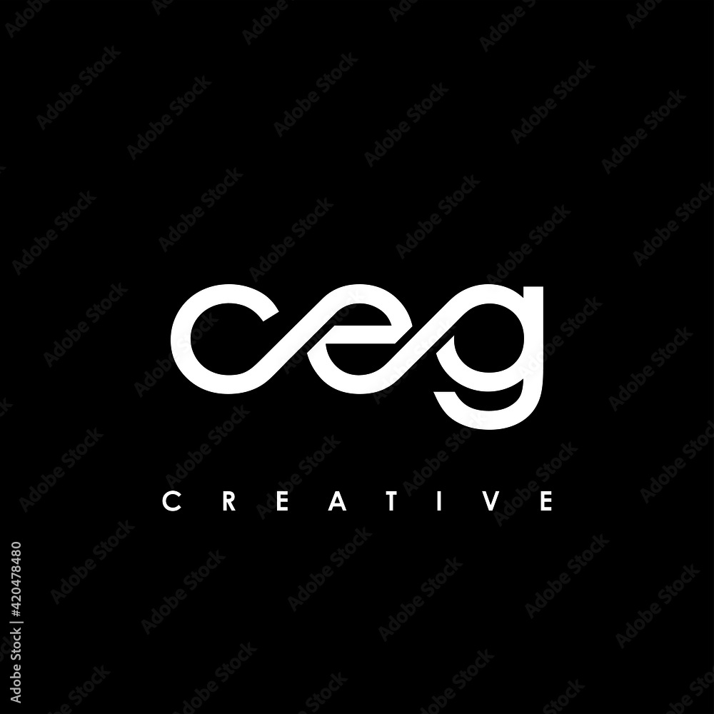 CEG Letter Initial Logo Design Template Vector Illustration - obrazy, fototapety, plakaty 
