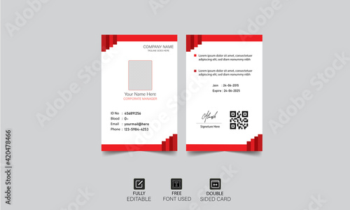 Creative  Corporate Identity Card Design - Modern , Unique, Creative Official Card Templates	Vector